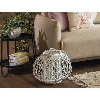 Lucerna Proutěná lucerna 32 cm, bílá