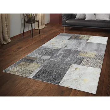 Koberec Koberec Edessa 120x170 cm, šedo-zlatý, vintage