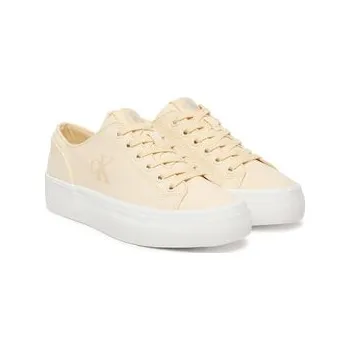 Dámské tenisky Sneakersy Calvin Klein Vulc Flatform Low Canvas Mg YW0YW01763 Écru 36