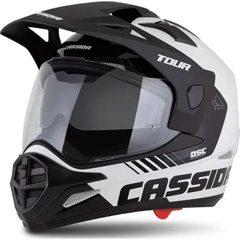 Motodoplněk Enduro přilba Cassida Tour 2.0 Dual bílo-černá s černým matným kšiltem S