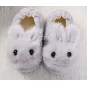 Dívčí obuv Dětské domácí boty králík šedá 25