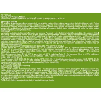 Hnojivo Hnojiva z hroznů a aktinidií Garden Center, 1 kg