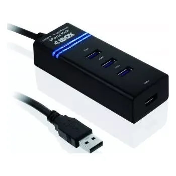USB hub USB hub 3.0 IUH3FB, 4× USB 3.0, černý