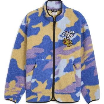 Pánské bunda PUMA DYLAN POLAR FLEECE JACKET 632826-01 CANVAS/AOP XS