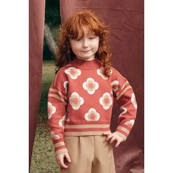 Dívčí oblečení Dětský svetr Abel&Lula 5832.6.Mini.9BYA červená 33X, vel. 152