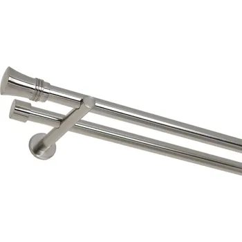 Garnýž URBÁNEK Garnýže kovové OP pr.19 mm DUO nerez Largo - 160 cm, ne