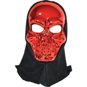 Karnevalová maska Maska lebka lesklá červená