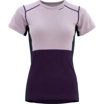 Dámské tričko Dámské merino tričko 190 DEVOLD Lauparen Merino 190 T-Shirt Wmn, Orchid/Lilac/Ink - XS