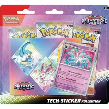 Hračka Kolekce technických nálepek Pokémon Trading Card Game Crimson & Purple – Prismatic Evolutions:
