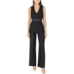 Rinascimento Černý dlouhý overal s výstřihem do V