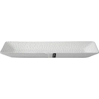 Dekorativní tác Amber, bílý lesklý