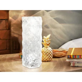 Lampička Stolní LED lampa Gixi 21 cm, imitace křišťálů