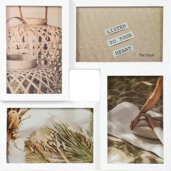 Rám na obraz Fotorámeček pro 4 ks foto Becca 27,5x27,5 cm, bílý