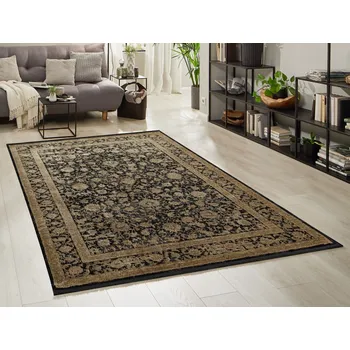 Koberec Koberec Brooklyn 80x150 cm, černo-zlatý