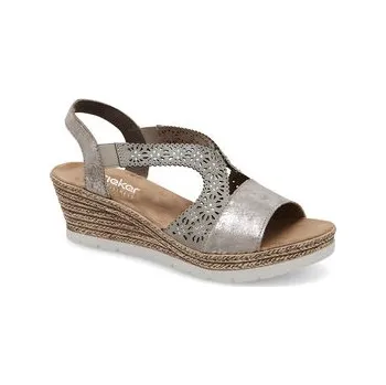 Dámská obuv Sandály Rieker 61916-91 Stříbrná 38