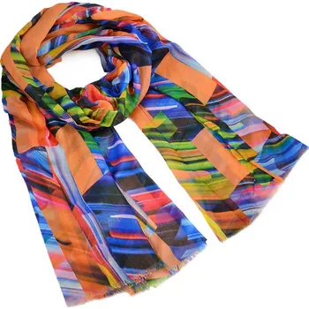 Šála Šála klasická - oranžová s potiskem