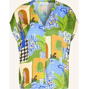 Dámská halenka Catnoir Dámská Halenka Ze Saténu, černá / zelená / tmavě...