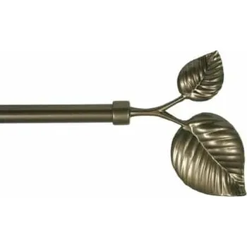 Garnýž URBÁNEK Garnýže - koncovka pr.16 mm List - Zlatá antik