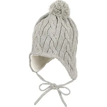 Kojenecká čepice Sterntaler pletená šedá bambule 4701755, 10547x1047841930