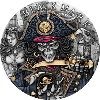 Stříbrná mince 2 Oz Piráti – Černá známka