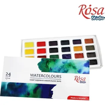 Vodová barva ROSA Studio akvarelové barvy 24x2,5 ml v kartonové krabičce