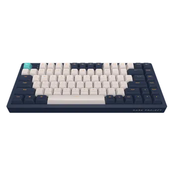 Klávesnice Dark Project KD83A Ivory / Navy Blue RGB podsvícení, herní mechanická klávesnice ANSI ENG