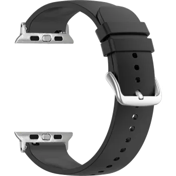 Příslušenství k chytrým hodinkám Černý silikonový řemínek na hodinky pro APPLE WATCH LSXBBS Šířka řemínku pro Apple Watch: 42-44