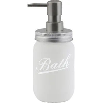 Dávkovač mýdla Koupelnový dávkovač mýdla Retro, bílé sklo