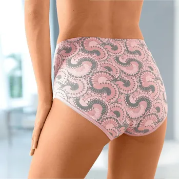 Kalhotky Sada 6 kalhotek maxi s vysokým pasem a potiskem meruňková 54/56