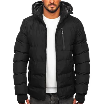 Pánský kabát Černá pánská prošívaná zimní bunda Bolf 5M756 - M