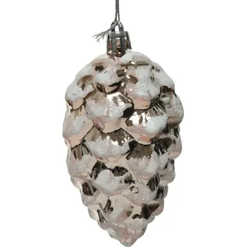 Vánoční dekorace Vánoční ozdoba Zasněžená šiška, růžová