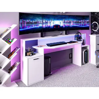 Psací stůl Psací stůl s nástavcem Zocker, bílý