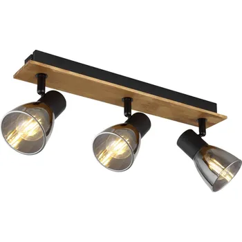 Stropní osvětlení Claude 40 cm, černá, 3 svítidla