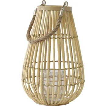 Lucerna Proutěná lucerna Bella 30 cm, přírodní světlá