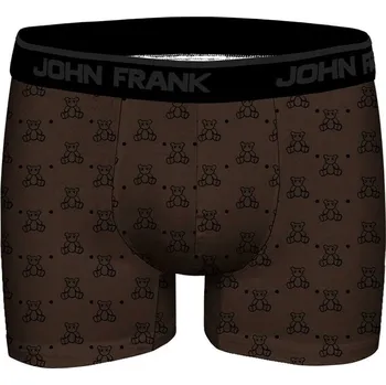 Boxerky Pánské boxerky John Frank JFBDMOD156-BEAR Hnědá, M