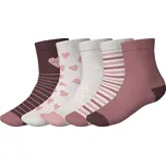lupilu® Dětské ponožky s BIO bavlnou, 5 párů (bílá / světle růžová, 27-30)