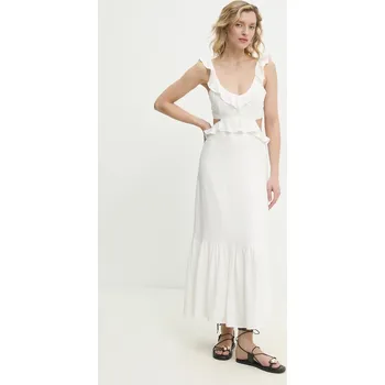 Dámské šaty Lněné šaty Answear.LAB ps9087s.fos bílá 00X, vel. M