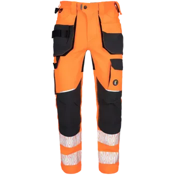 Kalhoty pracovní do pasu signální s reflexními pruhy DAYBORO PFM HI-VIS, barva reflexní oranžová, vel. 52