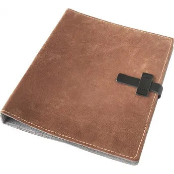 Kožený šanon Barva kůže: Hnědá semiš (D32)