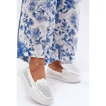 Kožené Dámské Mokasíny S Vzorováním Vinceza 88028 Bílé