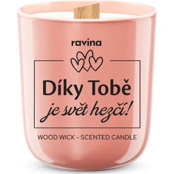 Svíčka Ravina sojová svíčka- Díky Tobě je svět hezčí, 175g
