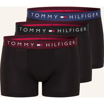 Pánské spodní prádlo Tommy Hilfiger Pánské 3ks Boxerky, černá / tmavě červená /...