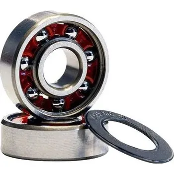 SK8 LOŽISKA MOSAIC Super 1 Abec 7 Silver - červená - ABEC7 + při osobním odběru 427 Kč