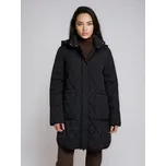 Sinsay - Prošívaný kabát s kapucí - černá