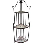 Rohový regál Mosaic, černý/červený