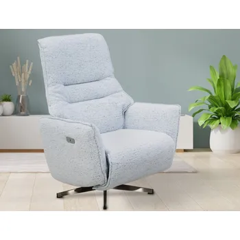 Křeslo Křeslo s elektrickým polohováním Orlando, světle šedá látka