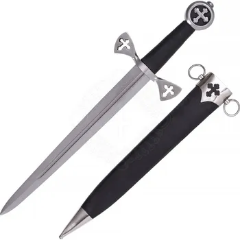 Replika zbraně Templářská dýka Molay s pochvou, 13. stol.