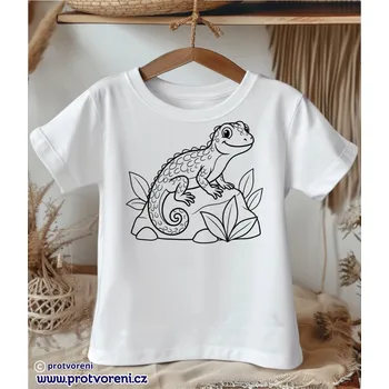 Dětská móda Tričko jako omalovánka Tričko k vybarvení, dětské, JEŠTĚRKA, 1 ks zvolte VELIKOST textilu ZDE:: 11/12 let Beagle