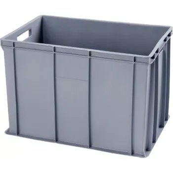 Přepravka na jídlo PLASTOVÁ PŘEPRAVKA NA MASO A DRŮBEŽ 600 x 400 x 410 MM, ŠEDÁ, TYP 2-207