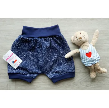 AMÁLKA Bavlněné letní kraťasy s náplety, mořský svět Velikost: 56-62